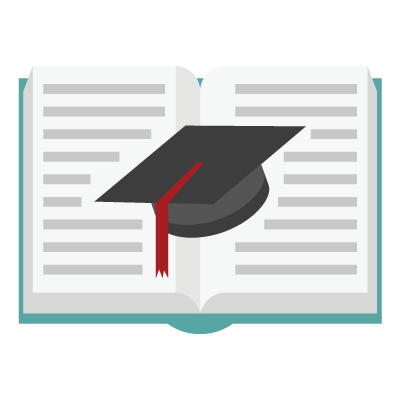 Textbook and Graduation Cap